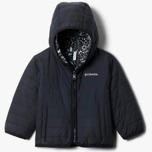 Columbia Youth Double Trouble Reversible Jacket, Water Repellent Black, 3-6 mon
